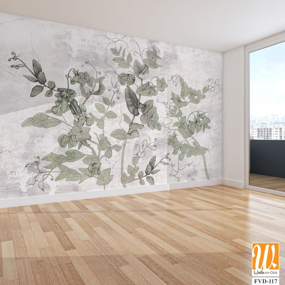 Beautiful and elegant illustration of vines with leaves [WP-FVD-117]