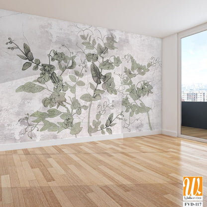 Beautiful and elegant illustration of vines with leaves [WP-FVD-117]