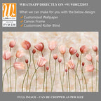 3D floral tulips wall mural [WP-FVD-238]