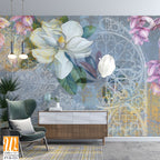 Abstract magnolia and floral pattern [WP-FVD-321]