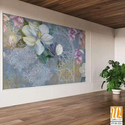 Abstract magnolia and floral pattern [WP-FVD-321]
