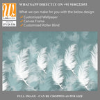 Elegant white feathers on a watercolor background Wallpaper [WP-FVD-336]