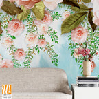 Whimsical watercolor floral backdrop [WP-FVD-427]