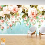 Whimsical watercolor floral backdrop [WP-FVD-427]