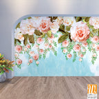 Whimsical watercolor floral backdrop [WP-FVD-427]