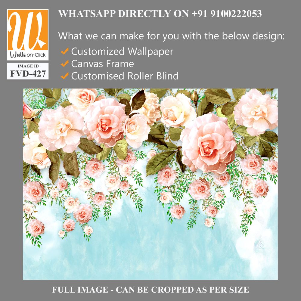 Whimsical watercolor floral backdrop [WP-FVD-427]