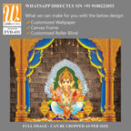 Vibrant Ganesha sitting on golden throne [WP-FVD-431]