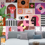 Collage of fashion, music, and film culture [WP-FVE-005]