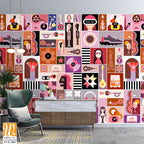 Collage of fashion, music, and film culture [WP-FVE-005]