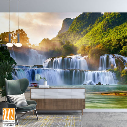 Majestic ancient waterfall Wallpaper [WP-FVE-102]