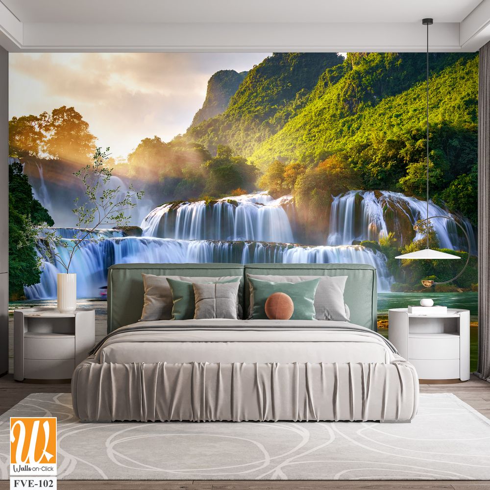 Majestic ancient waterfall Wallpaper [WP-FVE-102]