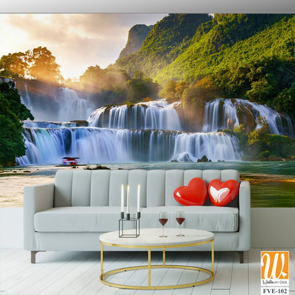 Majestic ancient waterfall Wallpaper [WP-FVE-102]