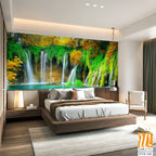 Panoramic view of Plitivice waterfalls in autumn [WP-FVE-141]