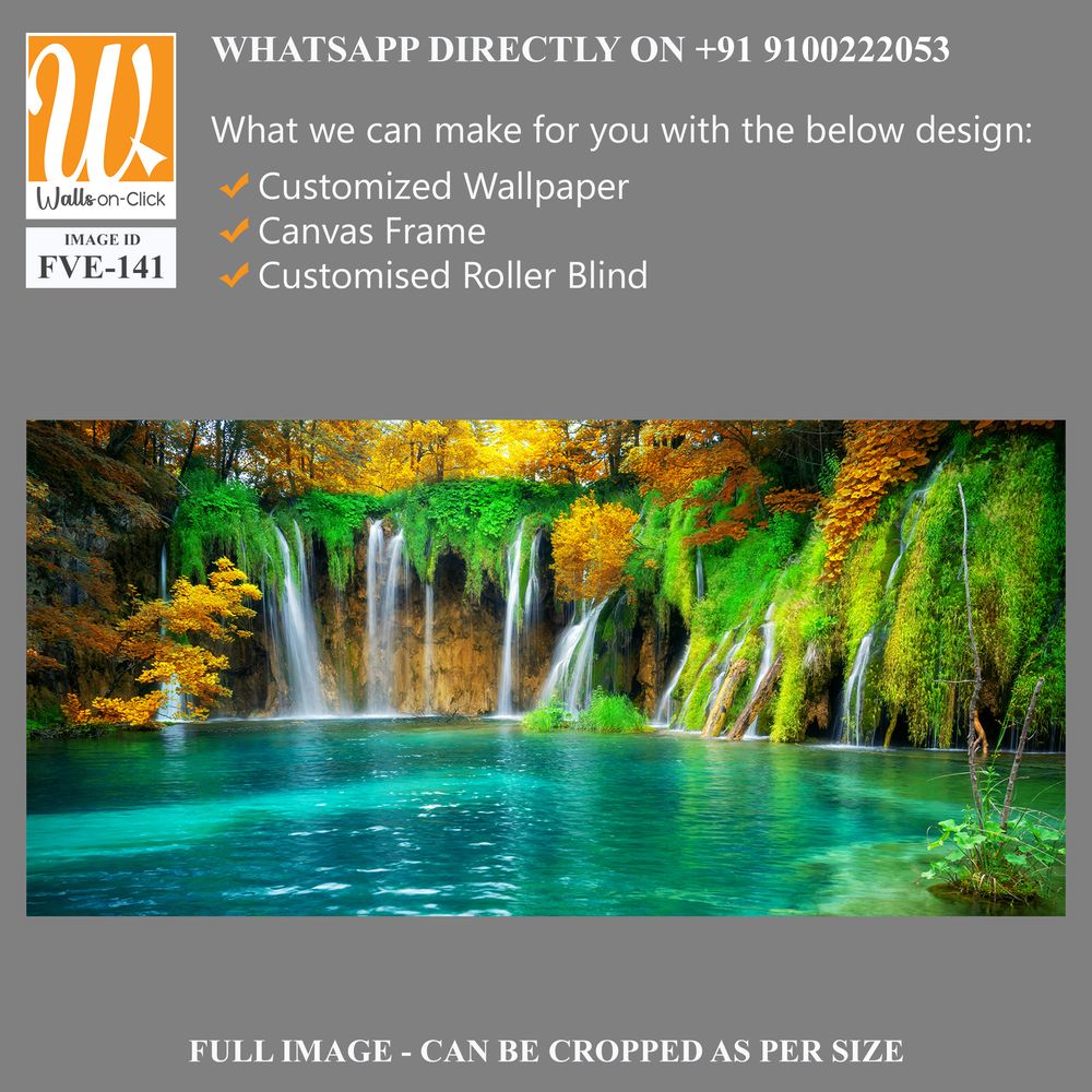 Panoramic view of Plitivice waterfalls in autumn [WP-FVE-141]
