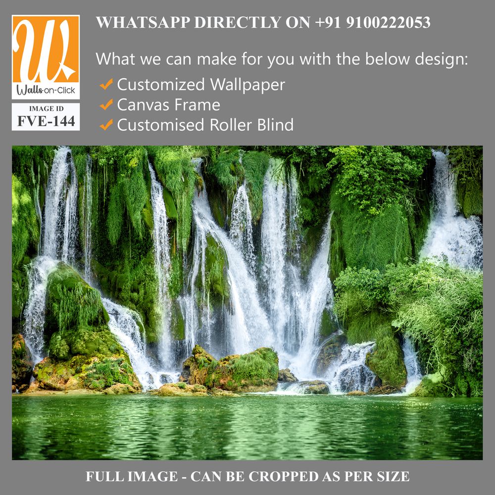 Kravica Waterfall in green water and lush vegetation, [WP-FVE-144]