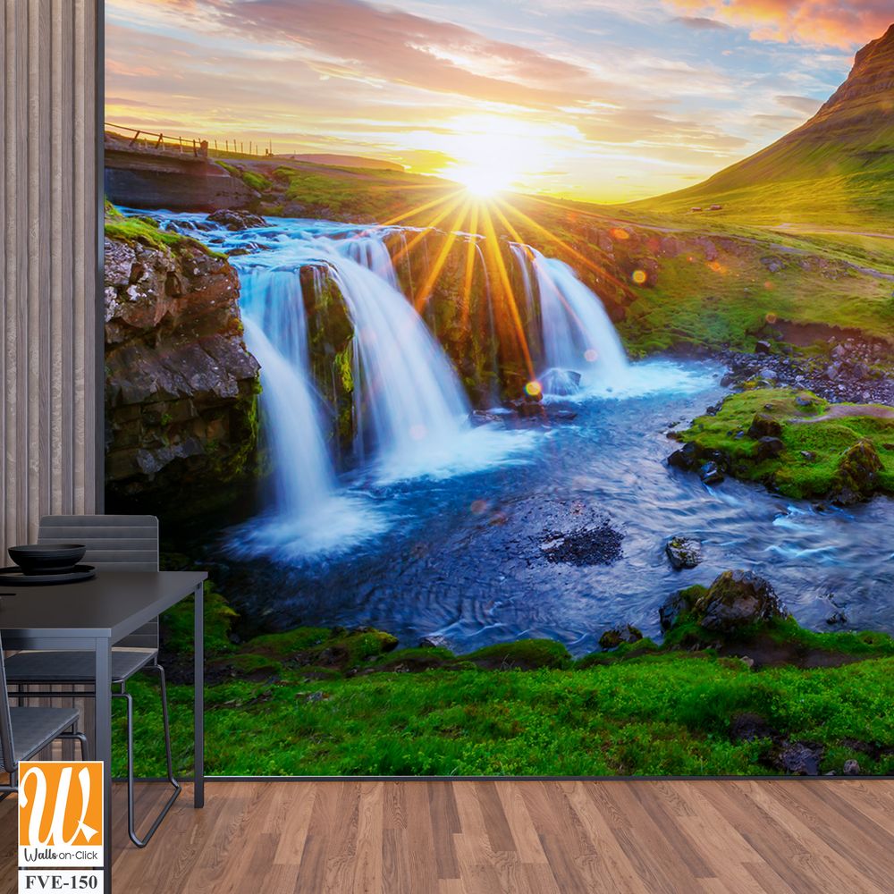 Fairy-tale-like Waterfall Wallpaper [WP-FVE-150]