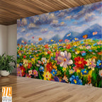 Oil painting of an endless wildflower field [WP-FVE-229]