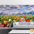 Oil painting of an endless wildflower field [WP-FVE-229]