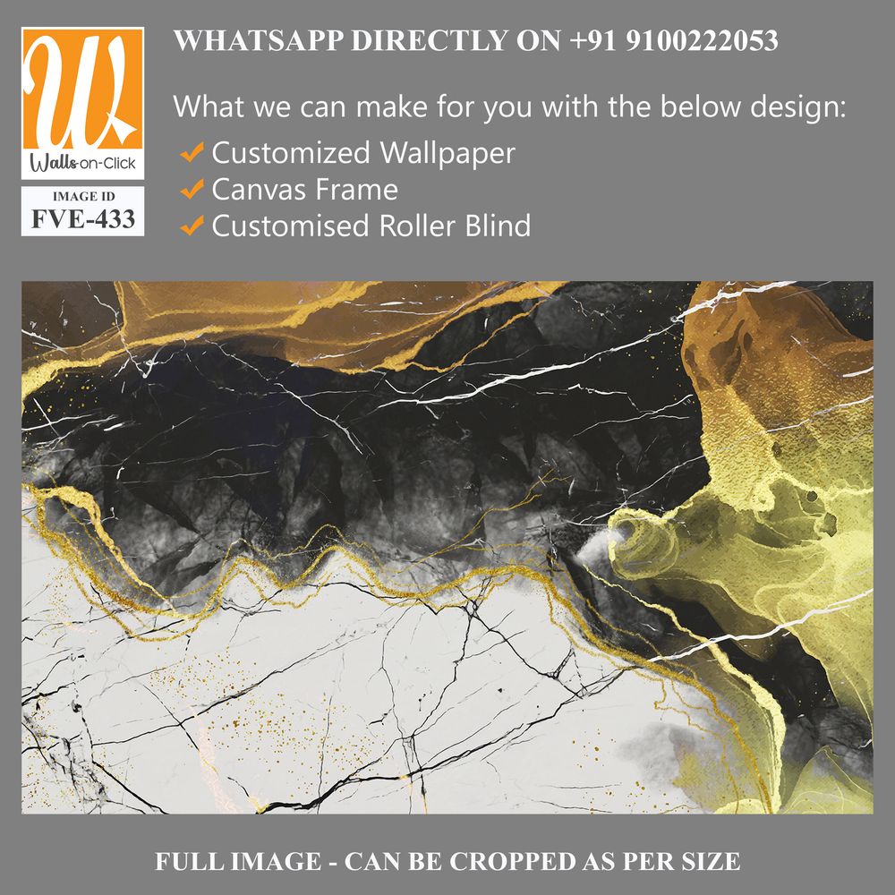Abstract marble texture with gold and black lines [WP-FVE-433]