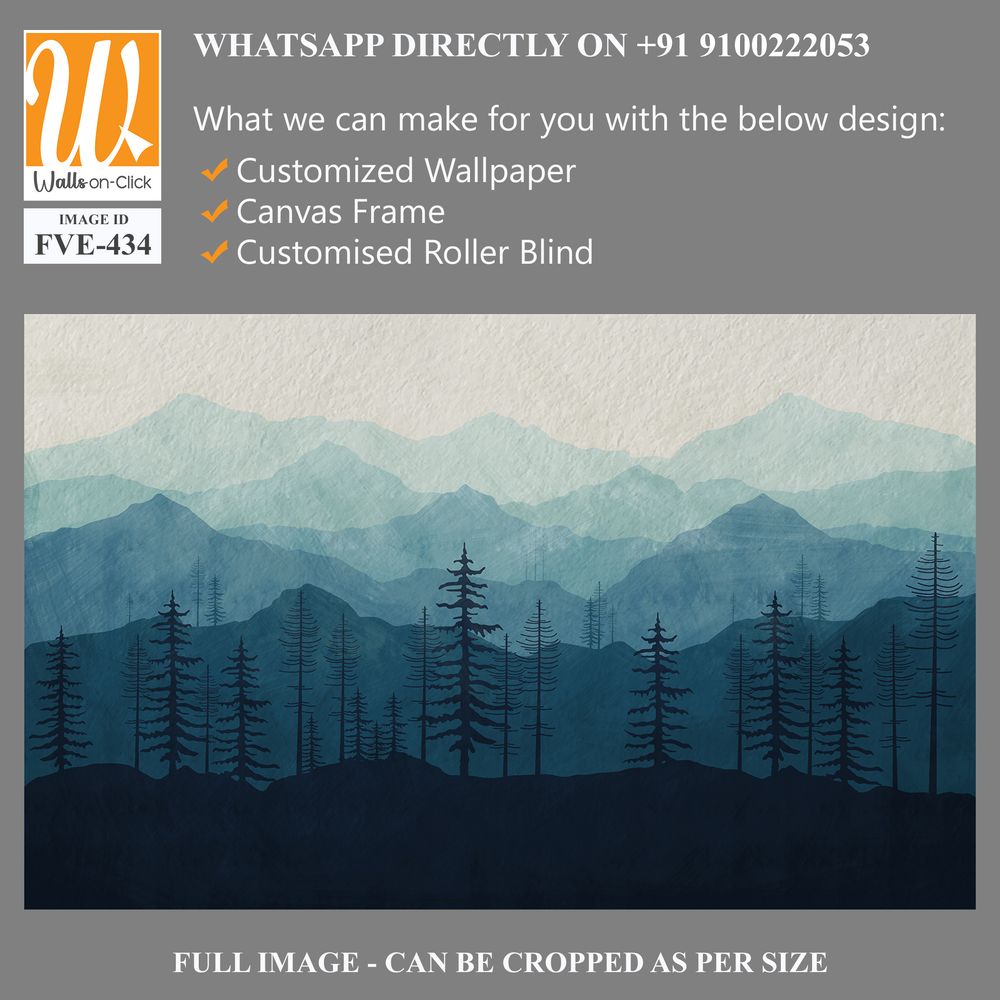Silhouette forest with mountains [WP-FVE-434]