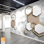 Modern design with hexagons and a marble effect [WP-FVF-155]