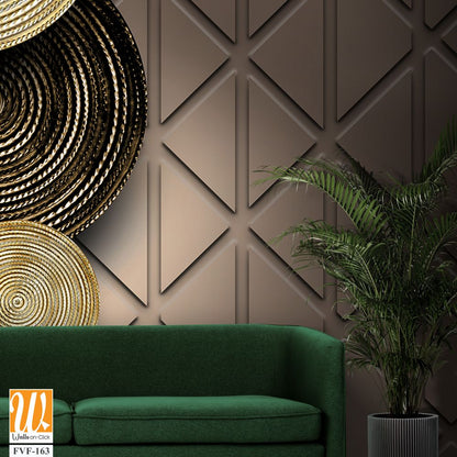 Brown and Gold Wicker Geometric Wall Mural [WP-FVF-163]