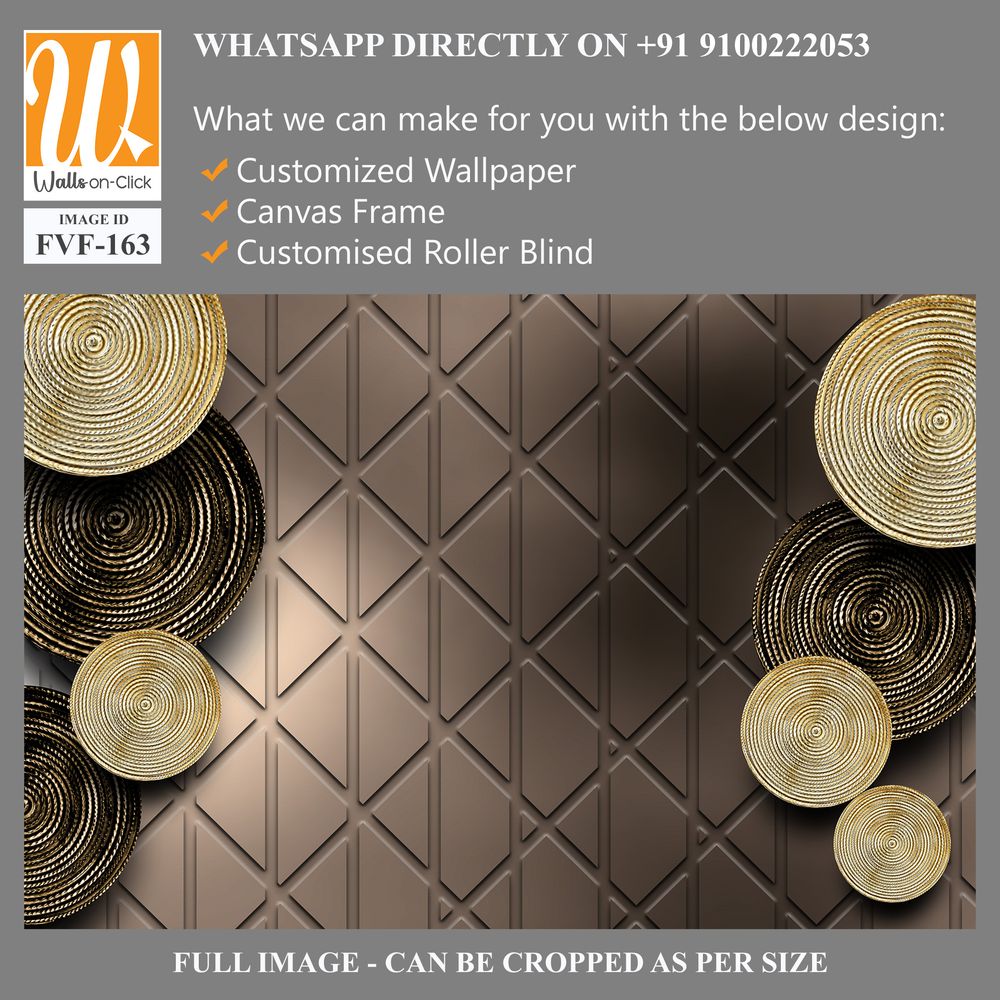 Brown and Gold Wicker Geometric Wall Mural [WP-FVF-163]