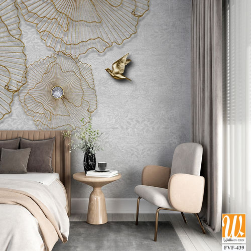 3D art depicting elegant delicate flowers [WP-FVF-439]