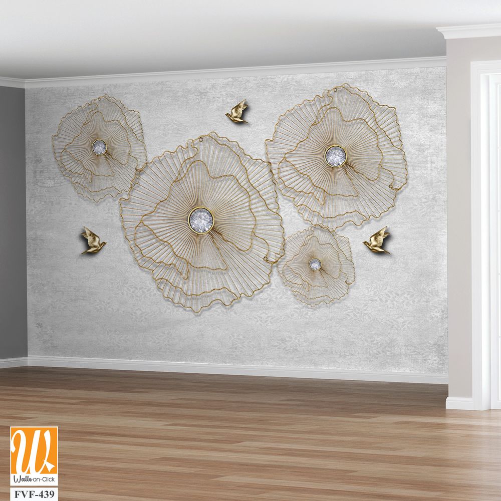 3D art depicting elegant delicate flowers [WP-FVF-439]