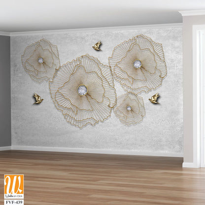 3D art depicting elegant delicate flowers [WP-FVF-439]