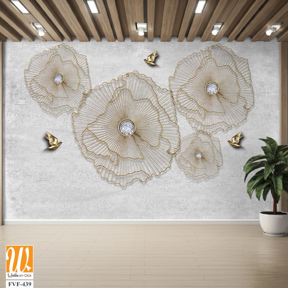 3D art depicting elegant delicate flowers [WP-FVF-439]