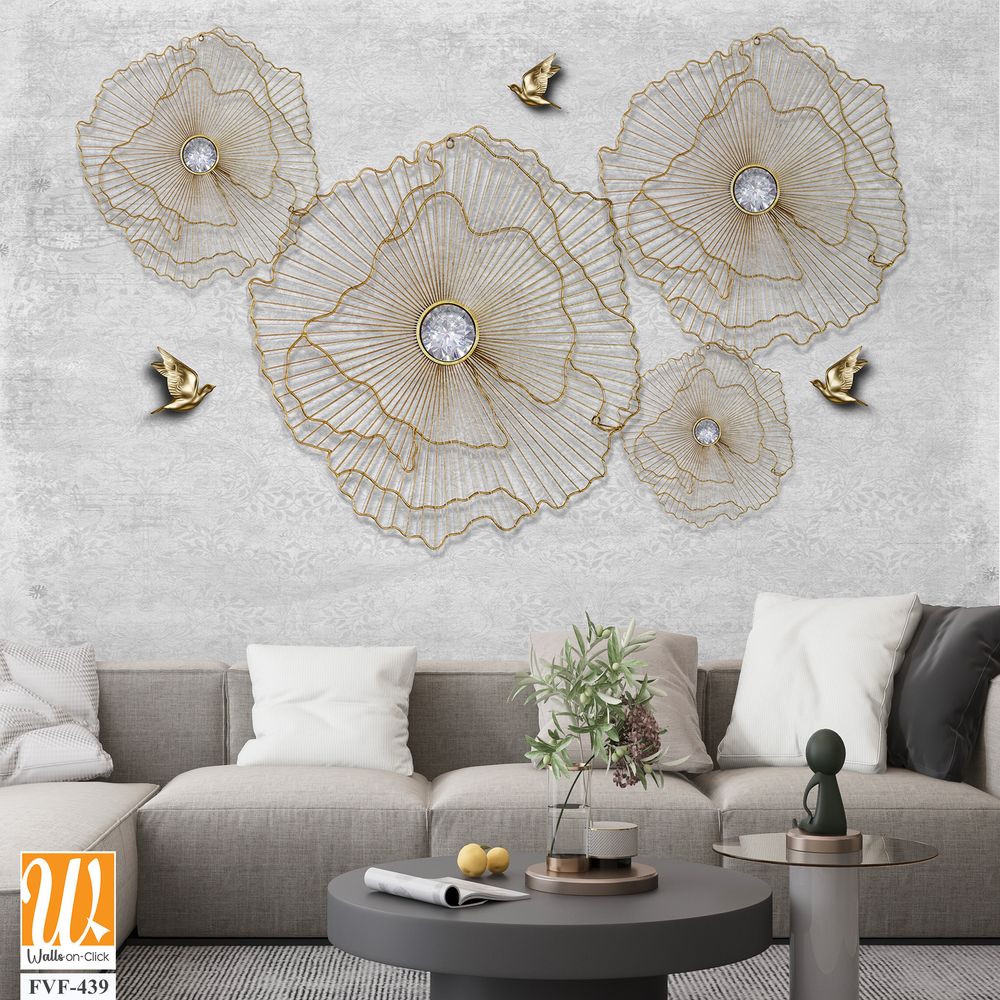 3D art depicting elegant delicate flowers [WP-FVF-439]