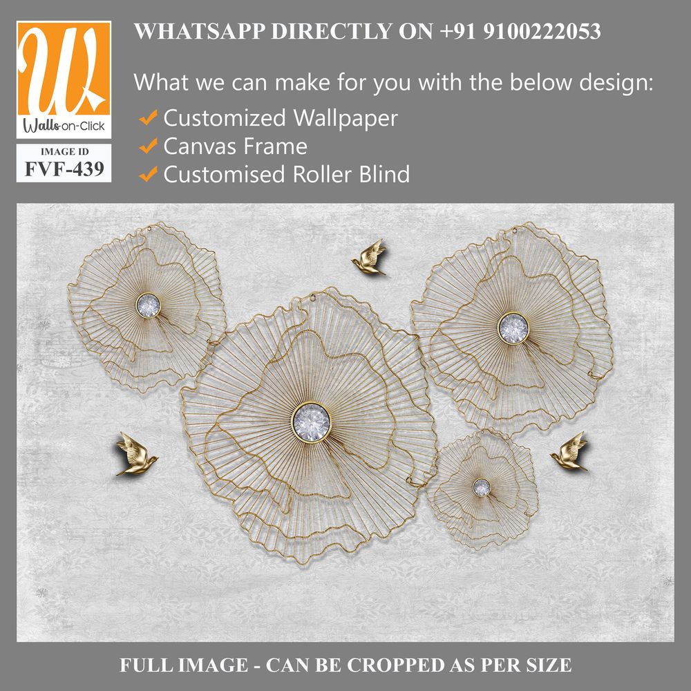 3D art depicting elegant delicate flowers [WP-FVF-439]