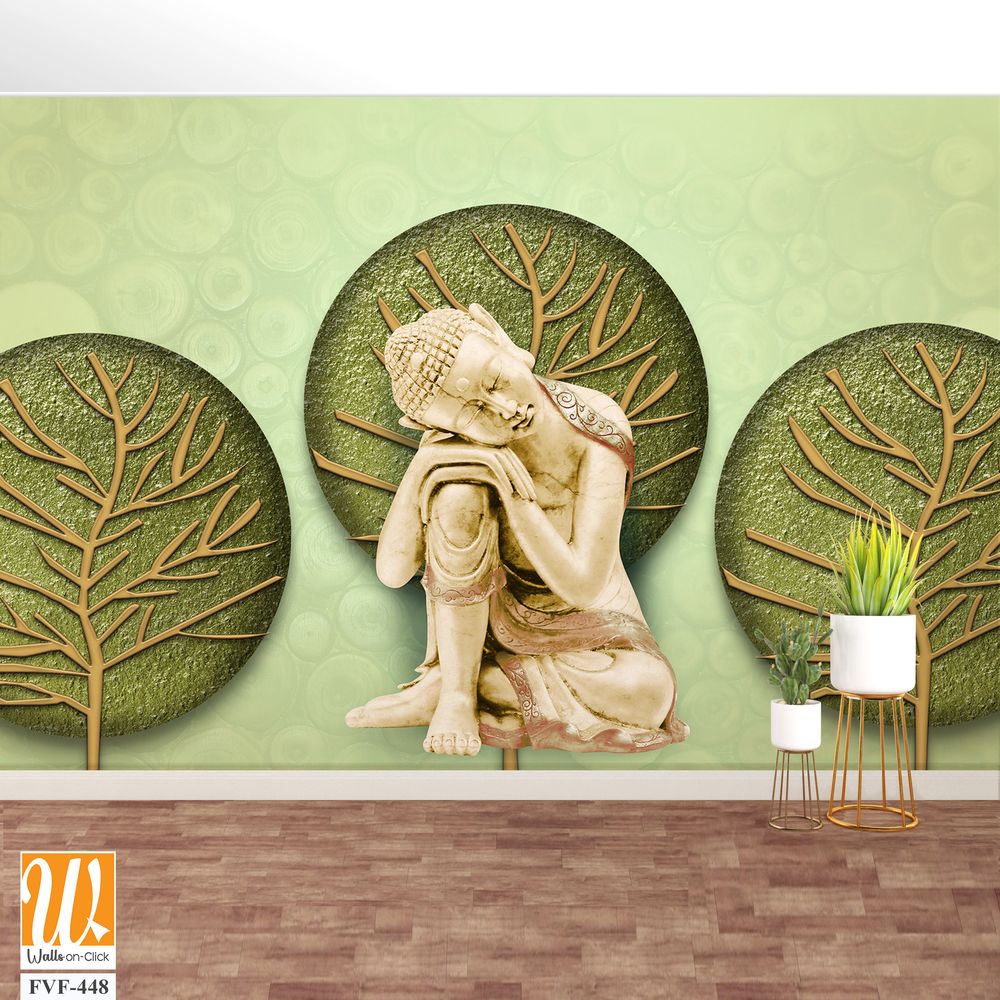 Elegant sculpture of a sitting Buddha [WP-FVF-448]