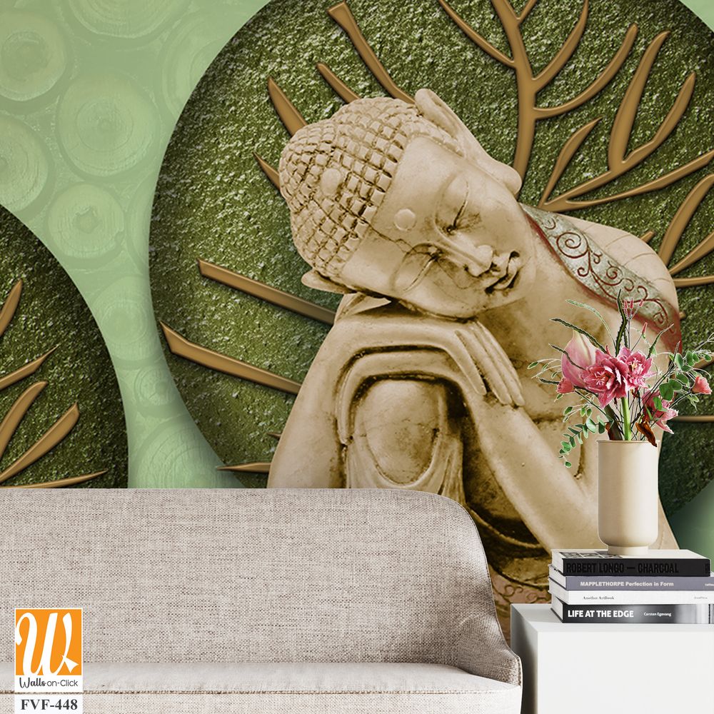 Elegant sculpture of a sitting Buddha [WP-FVF-448]