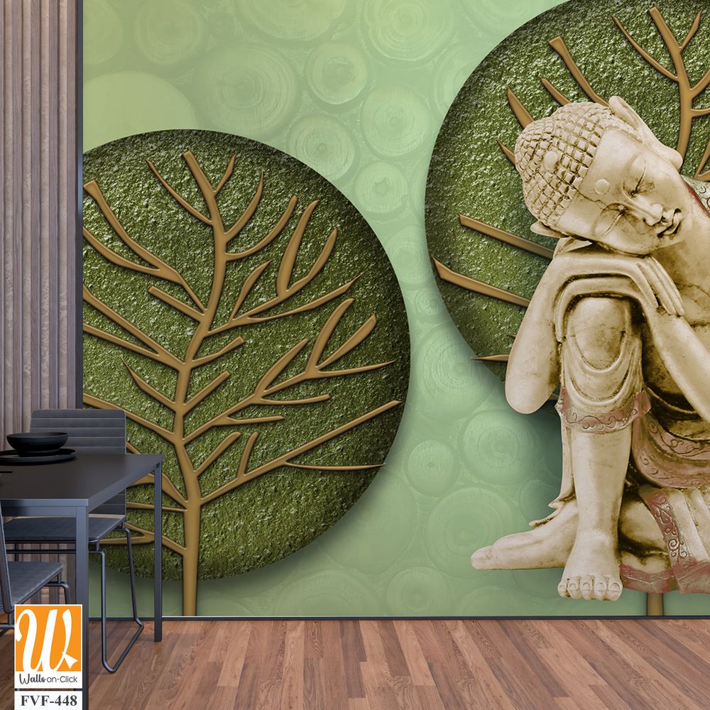 Elegant sculpture of a sitting Buddha [WP-FVF-448]