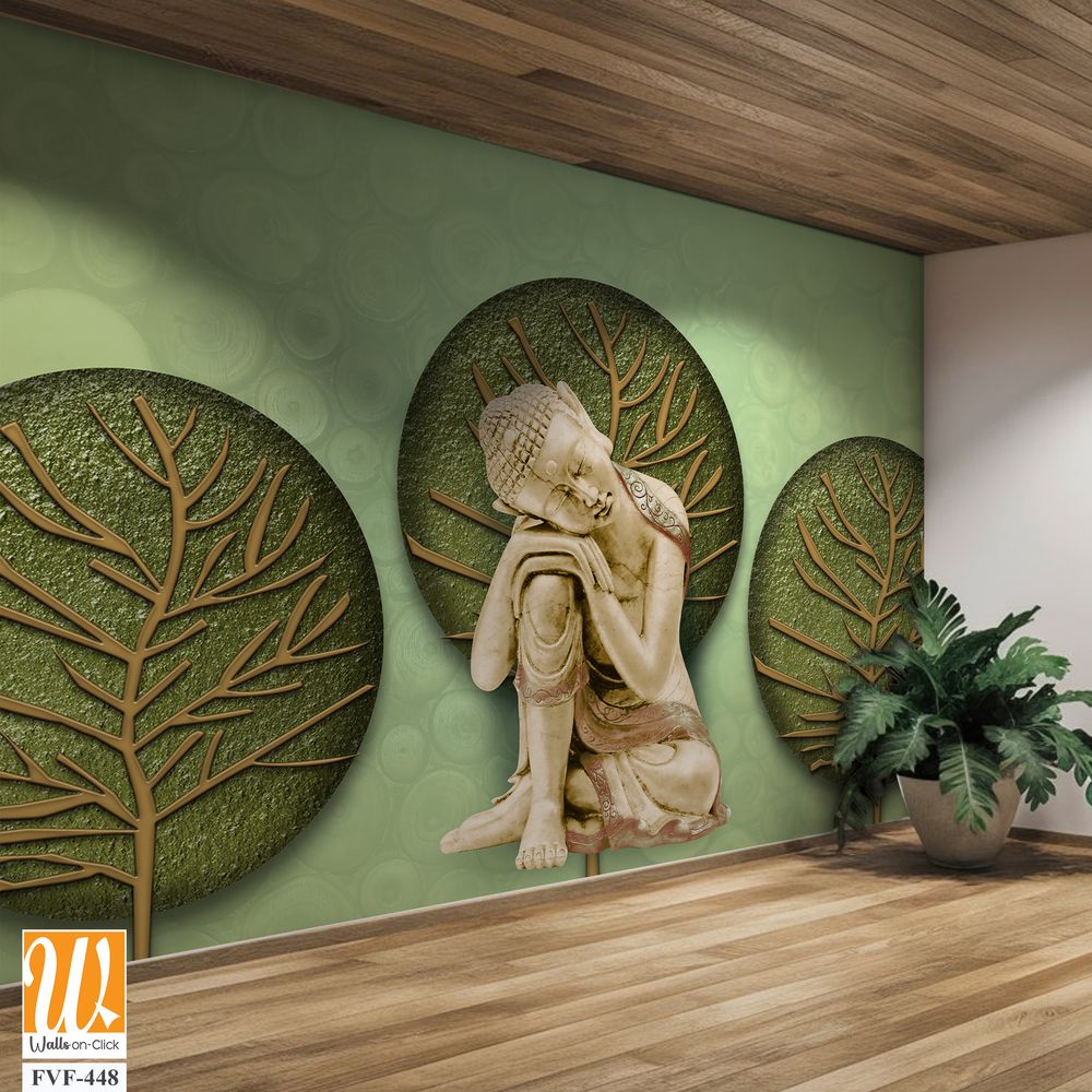 Elegant sculpture of a sitting Buddha [WP-FVF-448]