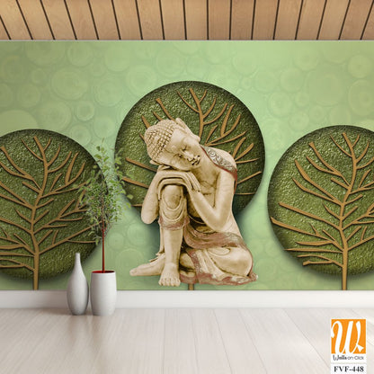 Elegant sculpture of a sitting Buddha [WP-FVF-448]