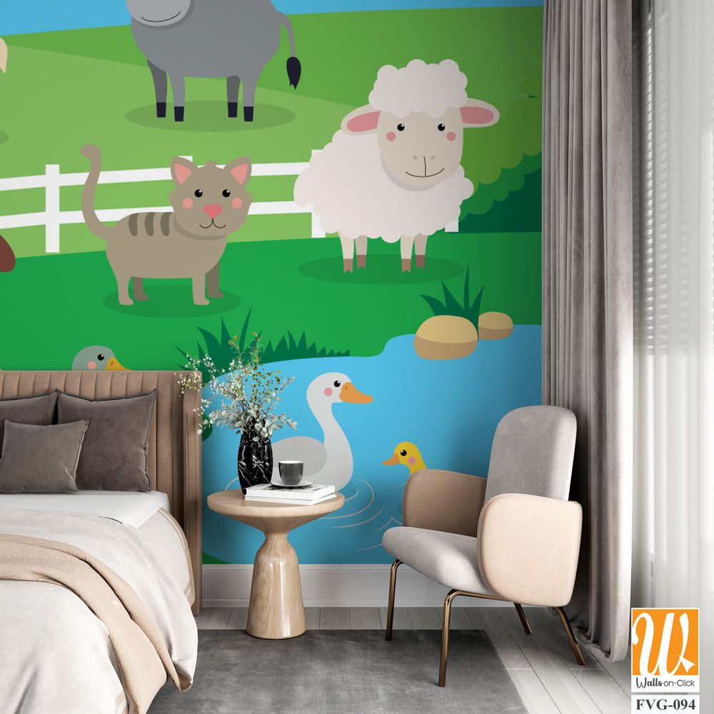 Farm animals in a barn [WP-FVG-094]