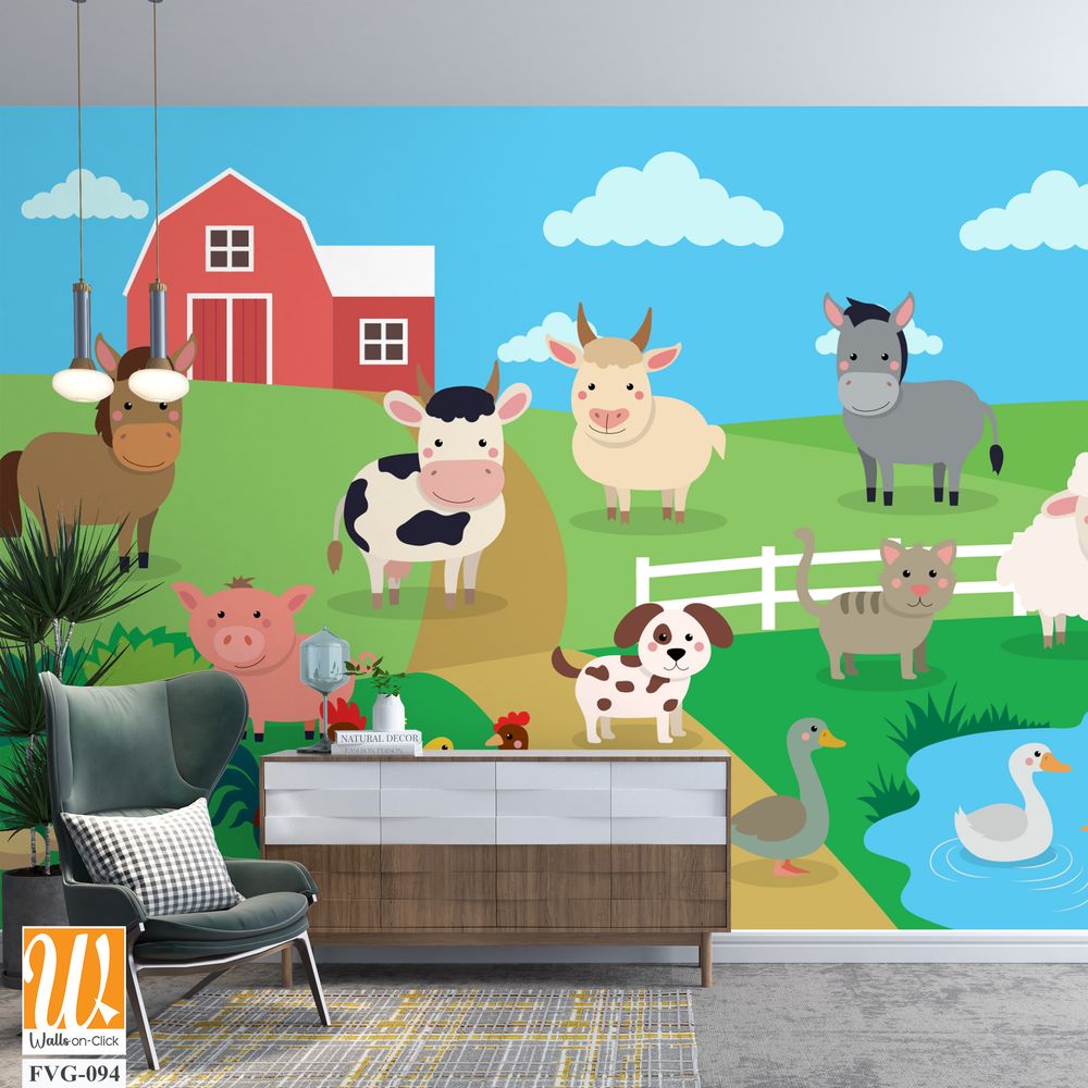 Farm animals in a barn [WP-FVG-094]