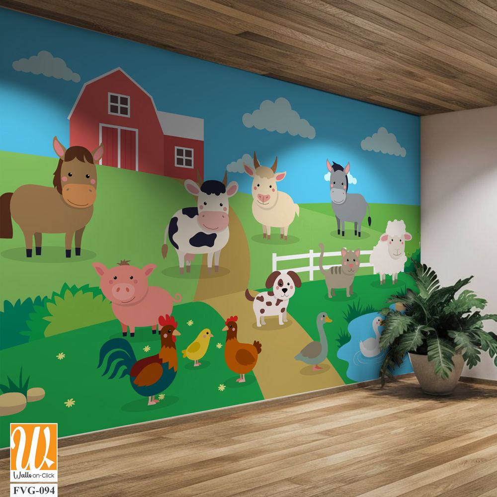 Farm animals in a barn [WP-FVG-094]