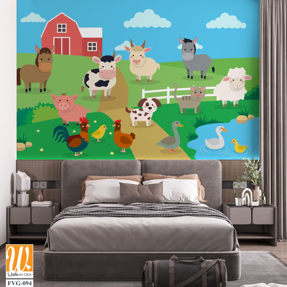 Farm animals in a barn [WP-FVG-094]