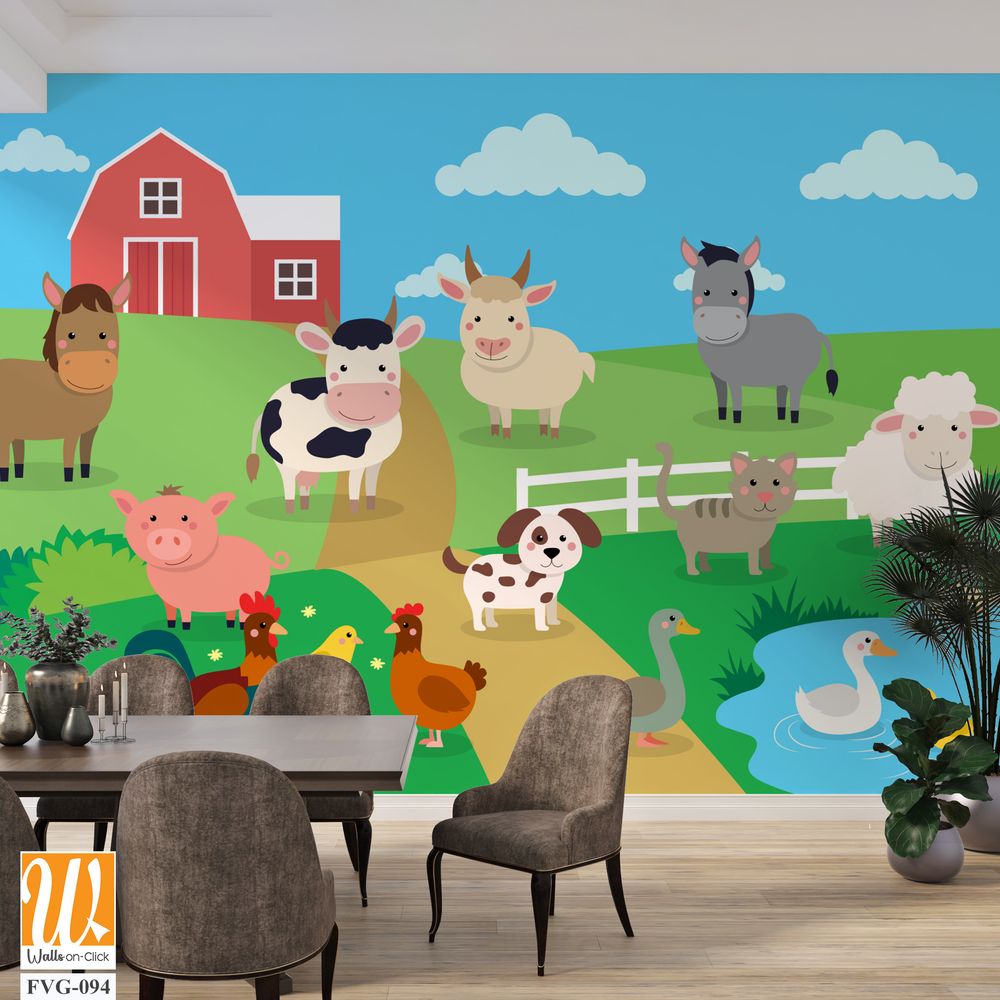 Farm animals in a barn [WP-FVG-094]