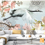 Beautiful white crane in flight [WP-FVG-099]