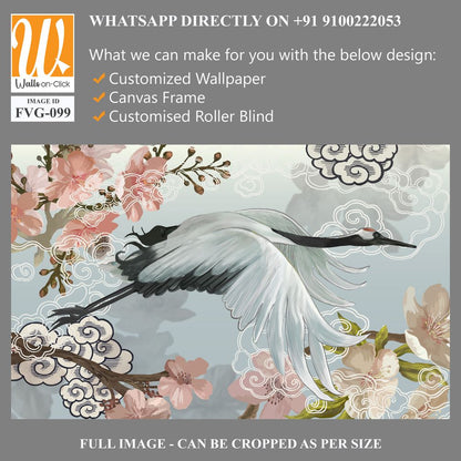 Beautiful white crane in flight [WP-FVG-099]