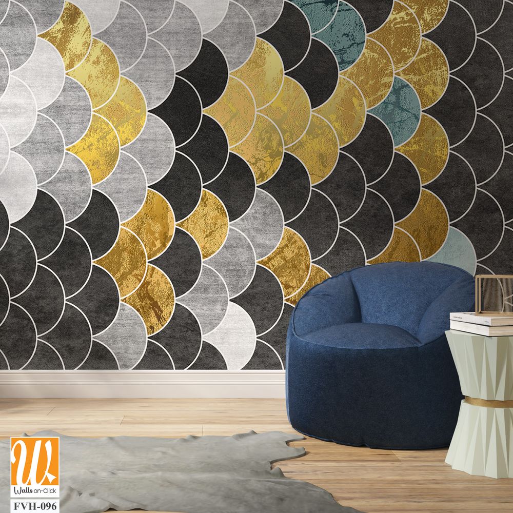 Abstract geometric pattern with fish scales [WP-FVH-096]