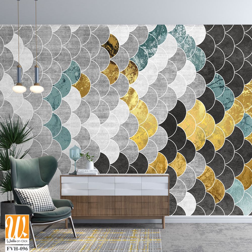Abstract geometric pattern with fish scales [WP-FVH-096]