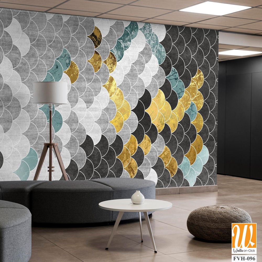 Abstract geometric pattern with fish scales [WP-FVH-096]
