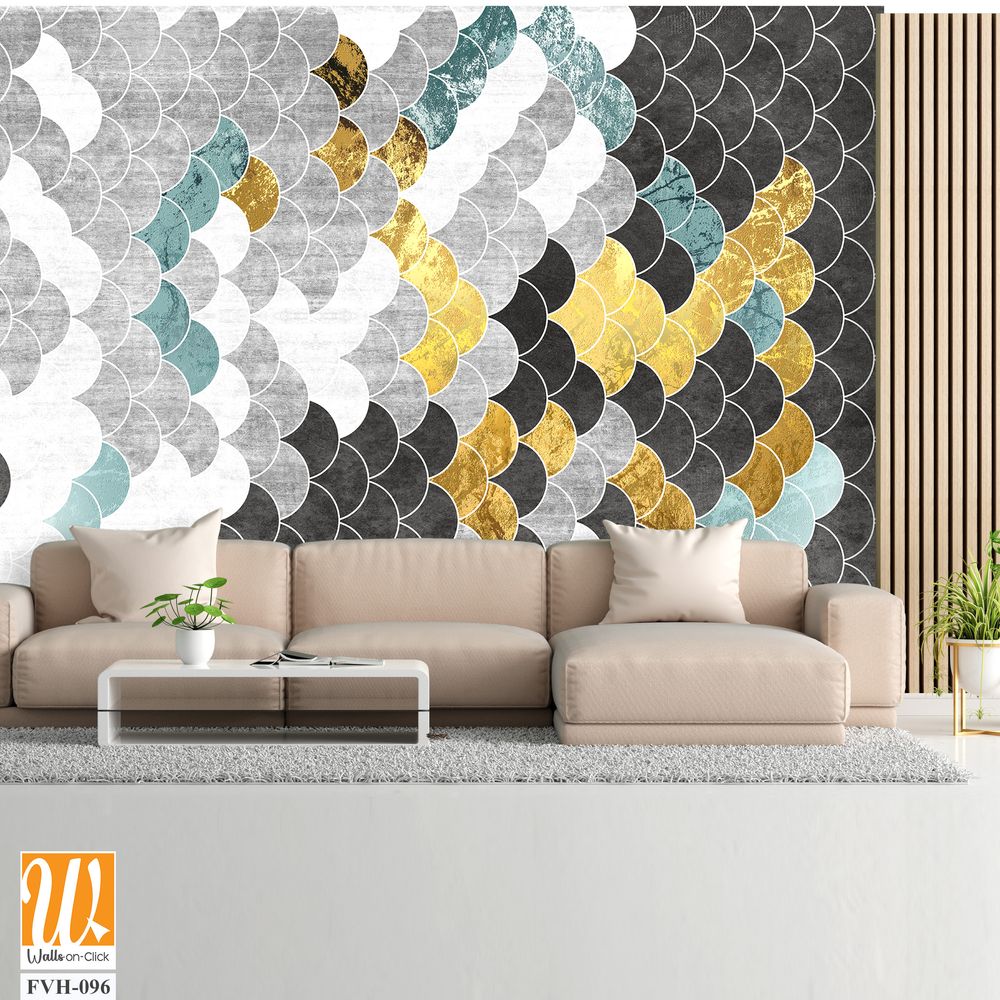 Abstract geometric pattern with fish scales [WP-FVH-096]