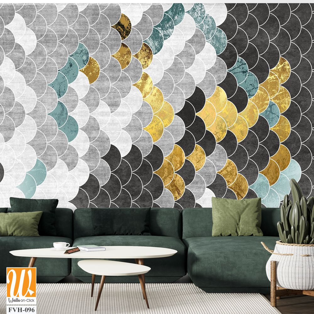 Abstract geometric pattern with fish scales [WP-FVH-096]